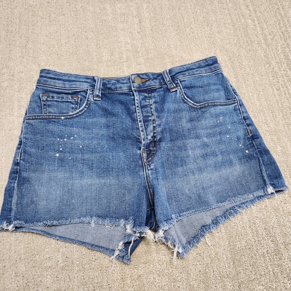 J Brand Denim Shorts Women 27 Gracie Cut‎ Off Raw Hem Cowgirl Daisy Stretch